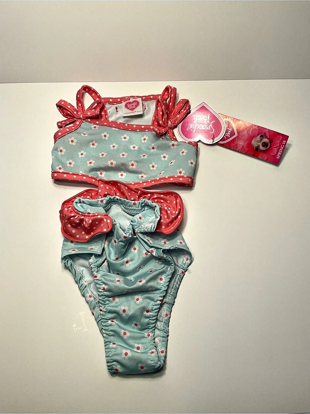SimplyDog Spring 16 Floral Dog Bikini Size Medium NWT